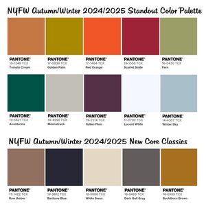 Other | Pantone Ny Fashion Week Autumnwinter 2242025 Top Color Trend ...